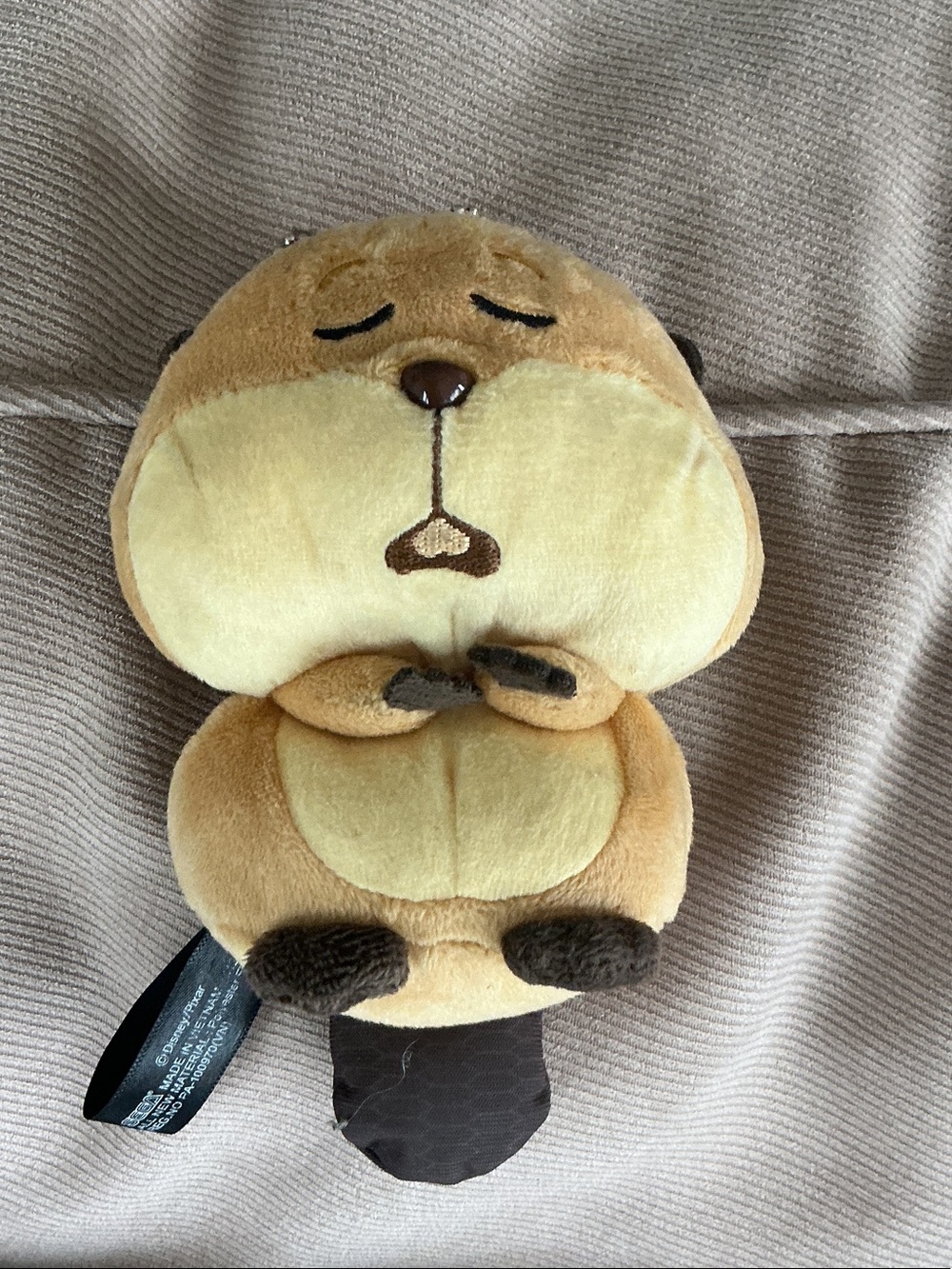 Plush Small Pet Sleepy Otter Toy - Tan Sega Disney Pixar